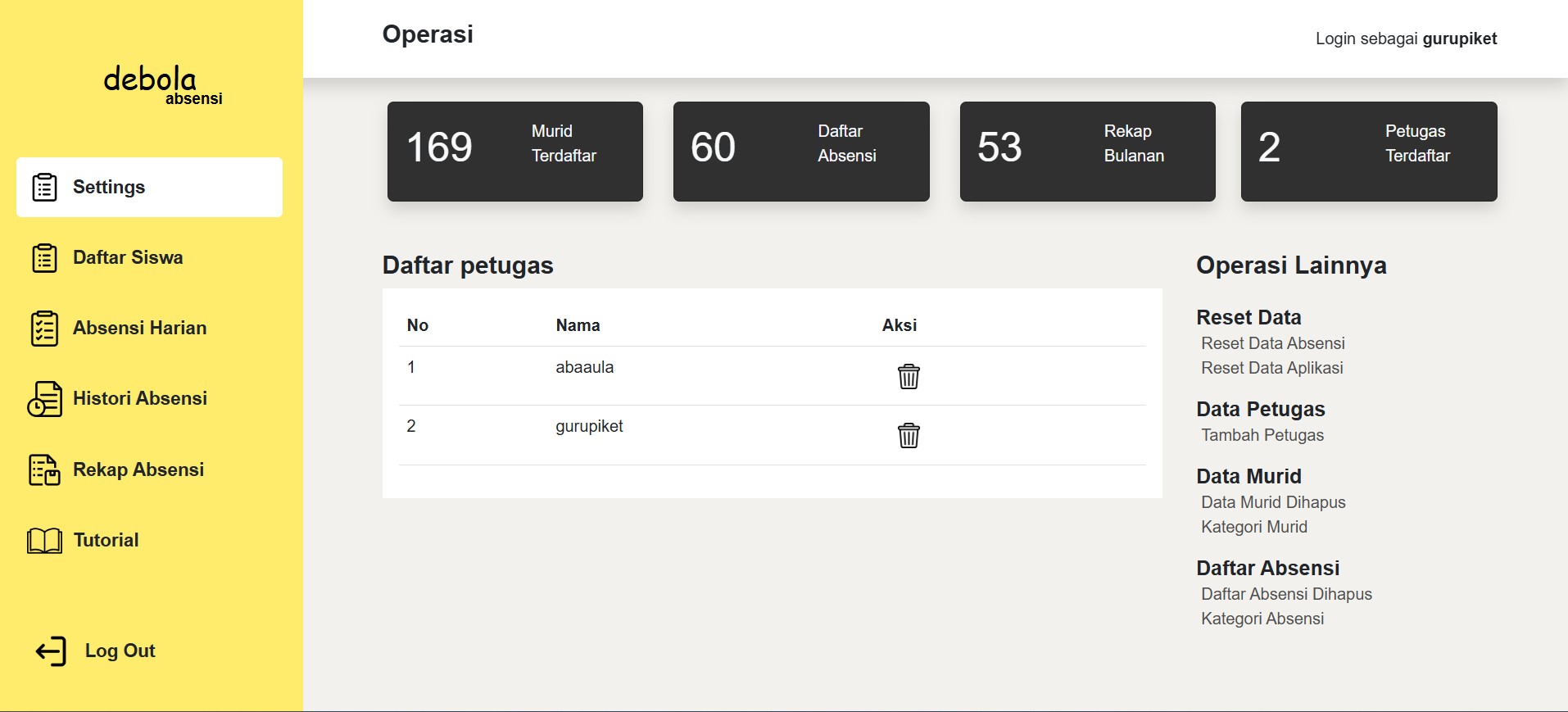 Aplikasi Absensi Siswa 